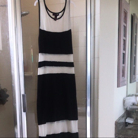 Black white see through maxi dress - Picture 2 of 5